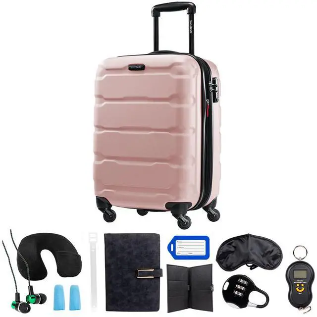 Main image of Samsonite Omni Hardside Luggage 20" Spinner Pink with 10pc Accessory Kit