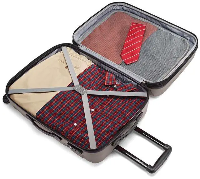 Alt view image 6 of 7 - Samsonite Omni Hardside Luggage 28" Spinner, Silver + 10pc Accessory Kit