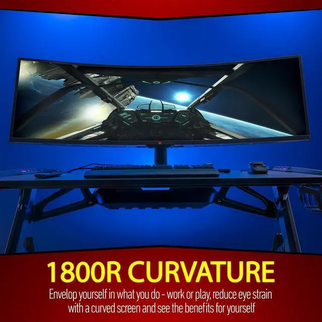 Alt view image 5 of 7 - Deco Gear 49" Curved Ultrawide 5K Monitor 5120x1440 DGHD, 120Hz, 101% NTSC, 100% sRGB