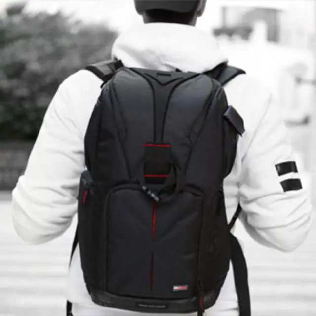Alt view image 2 of 7 - Deco Gear DSLR Camera Backpack, Customizable Compartments for Cameras, Lenses, Accessories & 15'' Laptop, Weather Protective, Perfect for Canon Nikon & Sony Photographers (Turns Into Sling Bag)