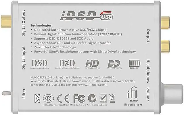 Alt view image 5 of 10 - iFi AUDIO Nano-iDSD PCM/DSD/DXD Battery Powered USB DAC Portable Decoder