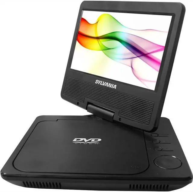 Alt view image 3 of 14 - Sylvania SDVD7027 BLACK 7" Swivel-Screen Portable DVD Player ,Black