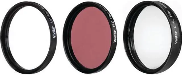 Main image of Vivitar VIV-FK3-95 Filter Kit 95mm UV/CPL/FLD, 3 Piece (Black)