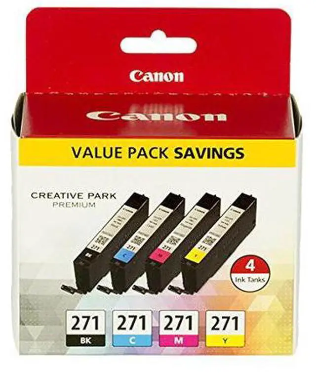 Alt view image 6 of 20 - Canon CLI-271 Ink Cartridge - Combo Pack - Black/Cyan/Magenta/Yellow