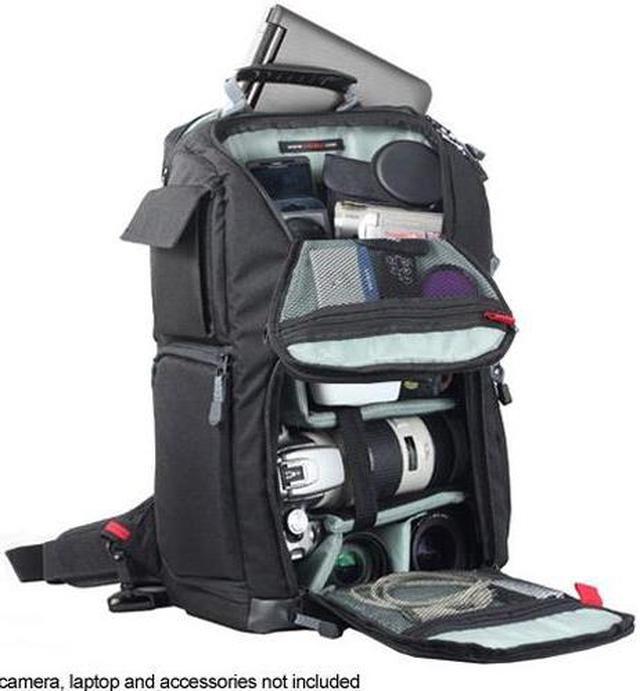 Alt view image 17 of 19 - Vivitar DKS-18 Photo/SLR/Laptop Sling Backpack - Black