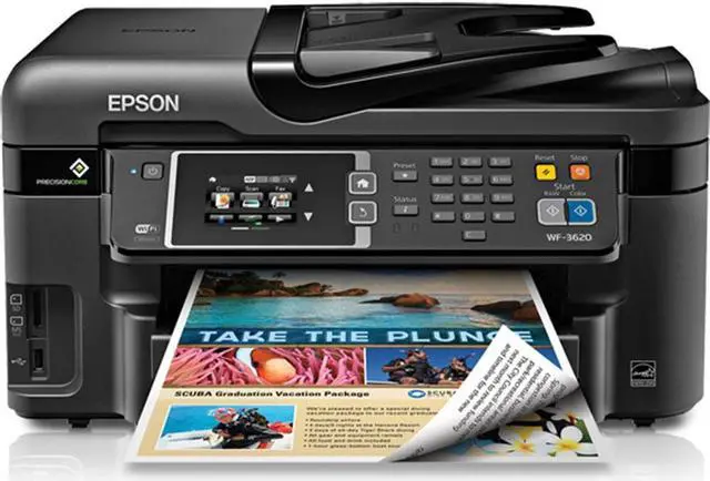 Alt view image 17 of 20 - Epson WorkForce WF-3620 (C11CD19201) Duplex up to 4800 x 1200 optimized dpi wireless 4-in-One Printer