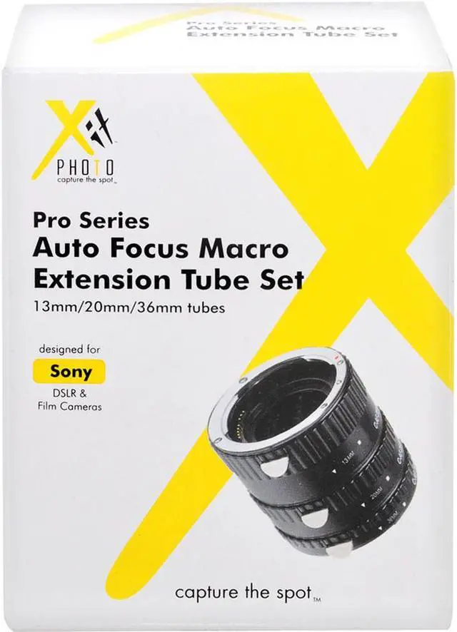 Alt view image 3 of 6 - Xit Photo Sony Pro Series Auto Focus Macro DSLR Camera Extension Tube Set -XTETS