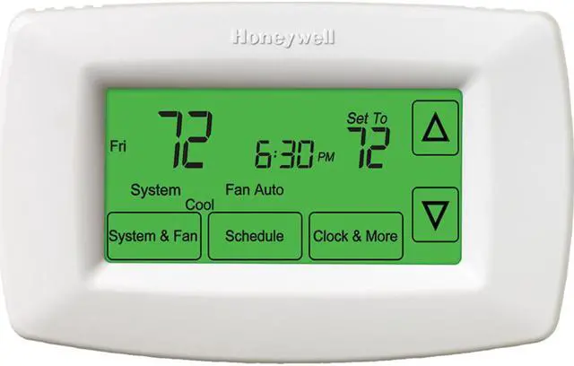 Alt view image 4 of 10 - Honeywell Home RTH7600D 7-Day Programmable Touchscreen LCD Screen Thermostat Small - White
