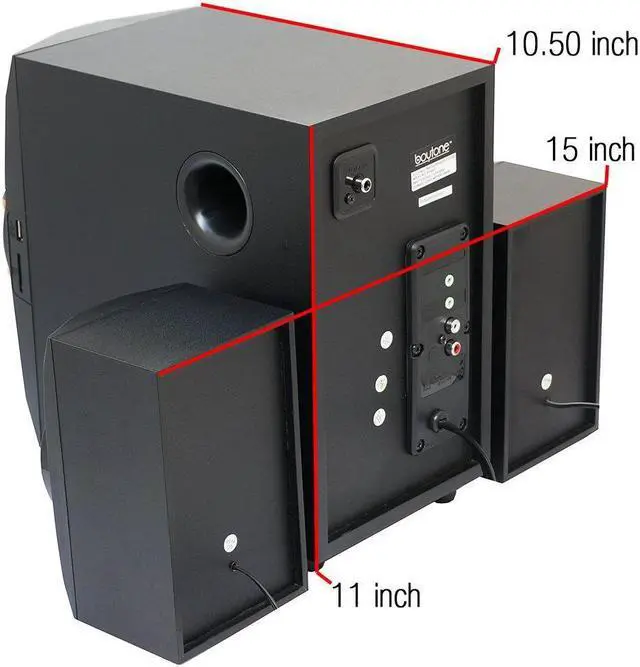 Alt view image 6 of 20 - Boytone BT-324F Bluetooth Speaker System