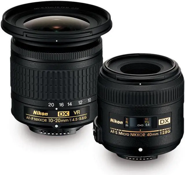 Main image of Nikon Landscape and Macro Two Lens Kit with AF-P 10-20mm VR & AF-S 40mm Lens