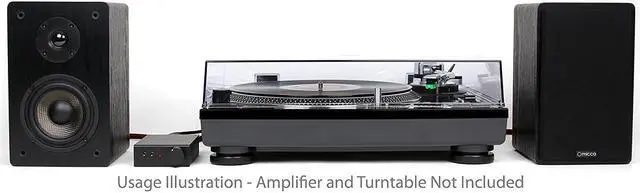 Alt view image 3 of 16 - Micca Bookshelf Speakers w/4" Carbon Fiber Woofer&Silk Dome Tweeter (Black, Pair) MB42