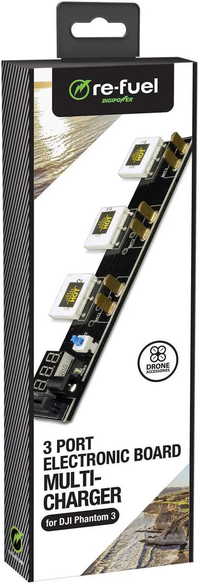 Alt view image 2 of 2 - Digipower 3 PORT MULTI CHARGER FOR DJI PHANTOM 3
