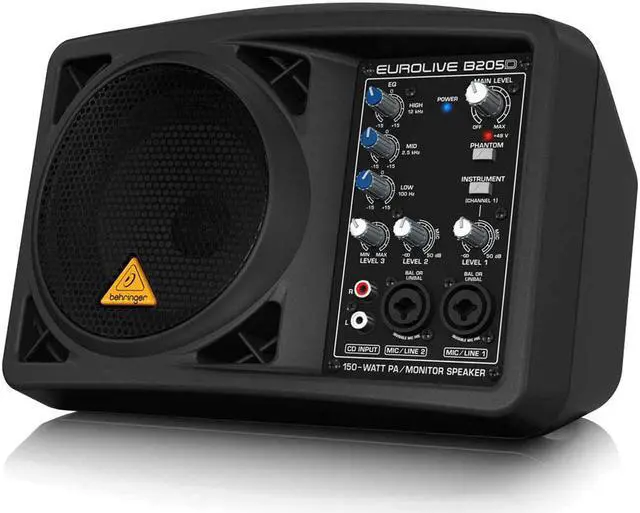Alt view image 5 of 9 - Behringer EUROLIVE B205D Active PA/Monitor Speaker Black
