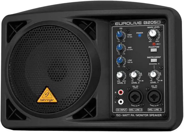 Alt view image 2 of 9 - Behringer EUROLIVE B205D Active PA/Monitor Speaker Black