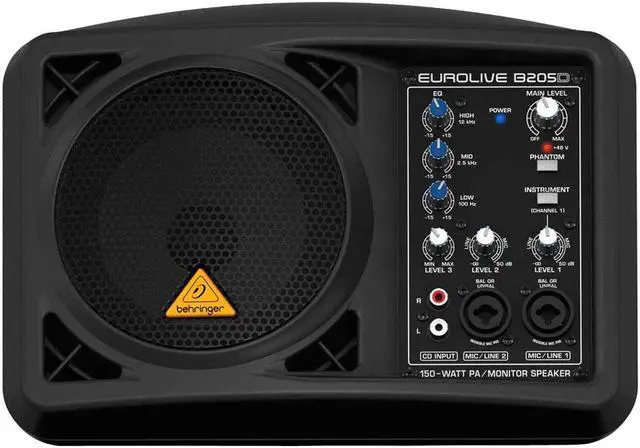 Alt view image 3 of 9 - Behringer EUROLIVE B205D Active PA/Monitor Speaker Black