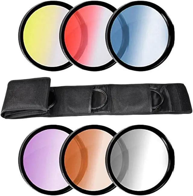 Alt view image 5 of 7 - Deco Gear 55mm Graduated Color Multicoated 6 Piece Filter Set with Fold Up Pouch