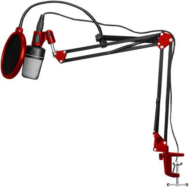 Alt view image 4 of 7 - Deco Gear Microphone Suspension With Boom Scissor Arm Stand