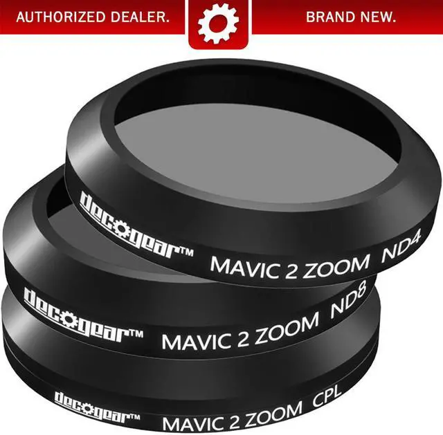 Main image of Deco Gear 3-Piece Filter Kit (CPL+ND4+ND8) for Camera on the DJI Mavic 2 Zoom Drone