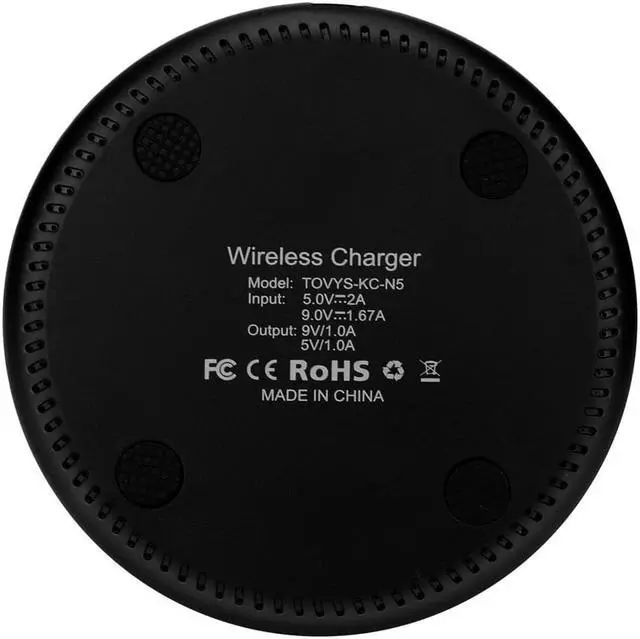 Alt view image 6 of 7 - Deco Gear QI Wireless Fast-Charging Pad in Matte Black - 10W Output