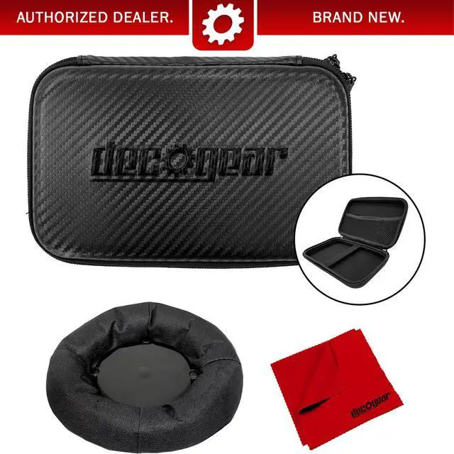 Main image of Deco Gear 5" Hard EVA Case with Zipper for Tablets/GPS and Weighted GPS Dash Mount Bundle