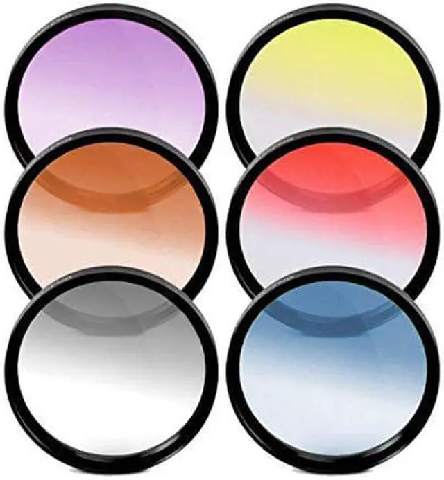 Alt view image 7 of 7 - Deco Gear 55mm Graduated Color Multicoated 6 Piece Filter Set with Fold Up Pouch