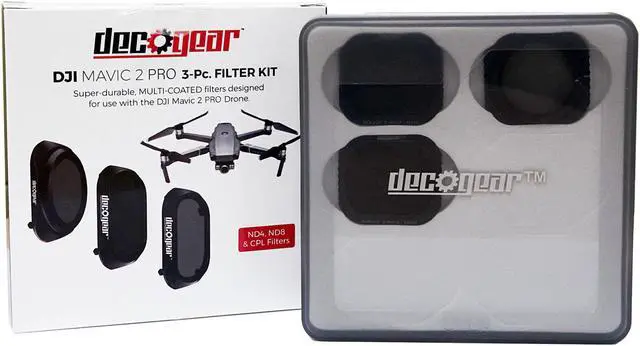 Alt view image 2 of 7 - Deco Gear 3-Piece Filter Kit (CPL+ND4+ND8) for Camera on the DJI Mavic 2 Pro