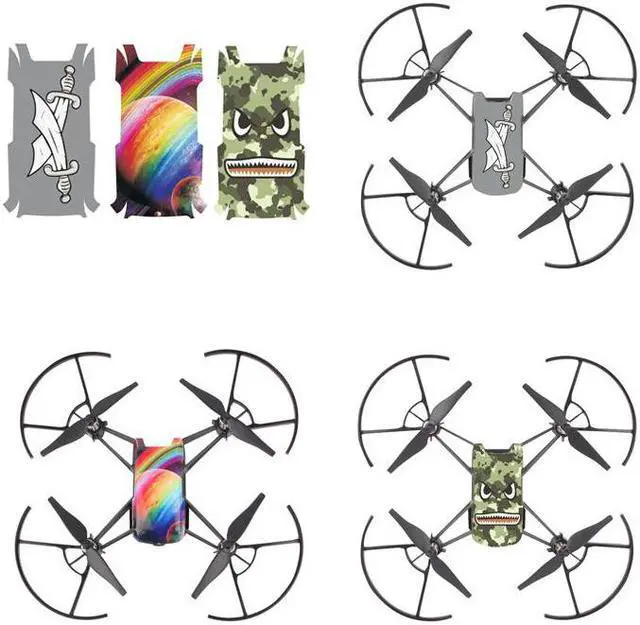 Alt view image 4 of 4 - Deco Gear DJI Tello Body Skin Decals - pack of 3