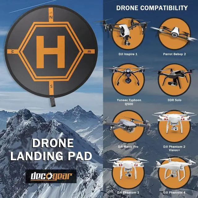 Alt view image 3 of 7 - Deco Gear Drone Landing Pad - 31.5-inch (80CM) with Case - DLP80B