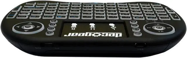 Alt view image 6 of 7 - Deco Gear 2.4GHz Wireless Backlit Keyboard Smart Remote with Touchpad Mouse - STV300BK