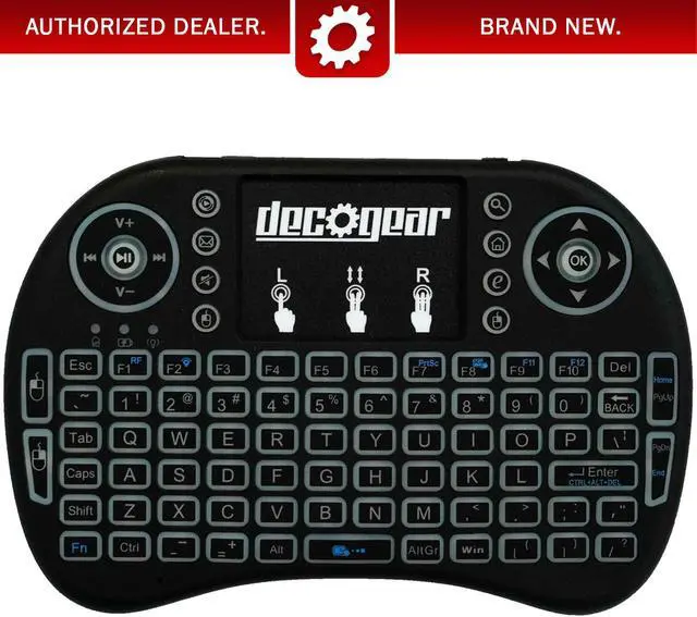 Main image of Deco Gear 2.4GHz Wireless Backlit Keyboard Smart Remote with Touchpad Mouse - STV300BK
