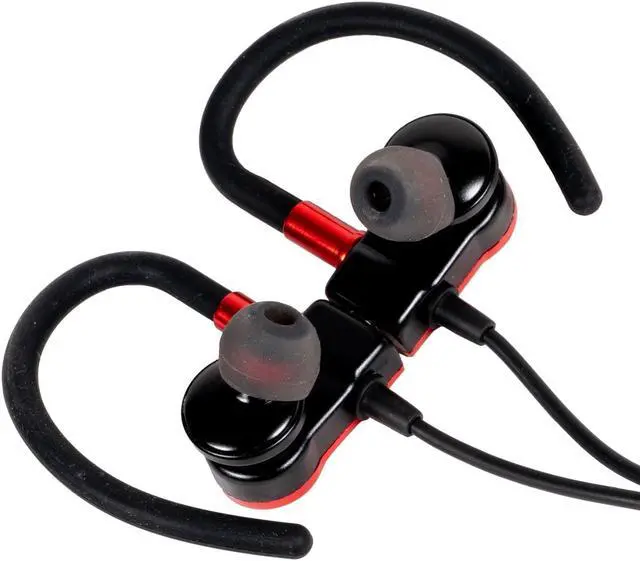 Alt view image 4 of 8 - Deco Gear Deco Gear Magnetic Wireless Sport Earbuds | Red | Carrying Case