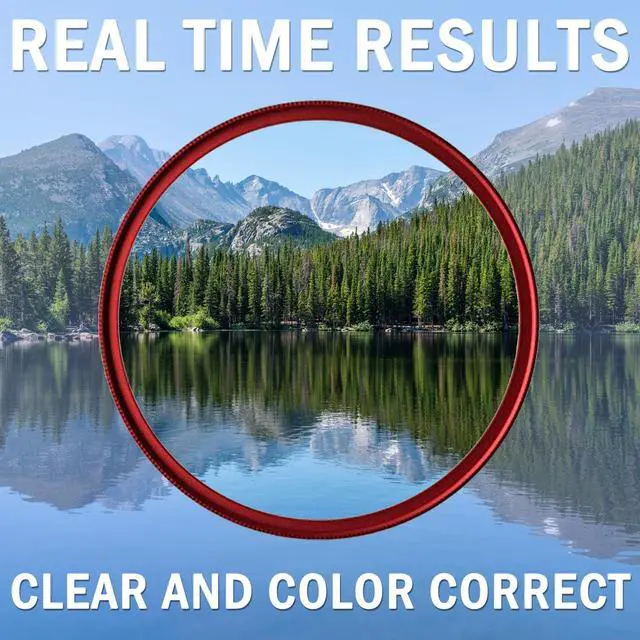 Alt view image 6 of 7 - Deco Gear 49mm UV Filter and Snap On Cap - Red