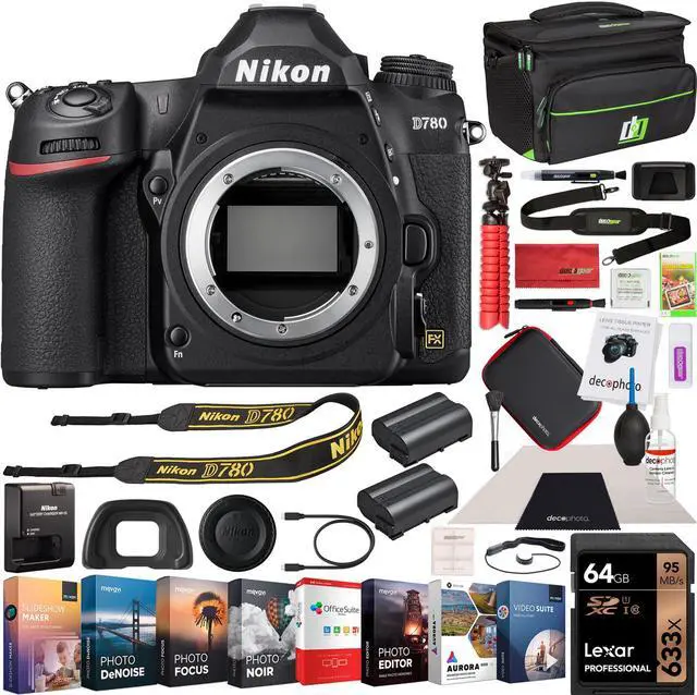 Main image of Nikon D780 Full Frame DSLR Digital SLR 4K FX Format Camera Body Bundle + Software Kit