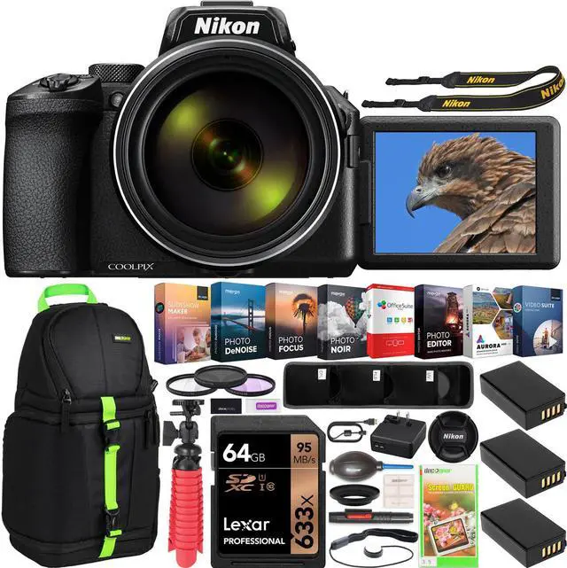 Main image of Nikon COOLPIX P950 Compact Digital Camera 83x Optical Zoom Lens 3 Battery Pro Bundle