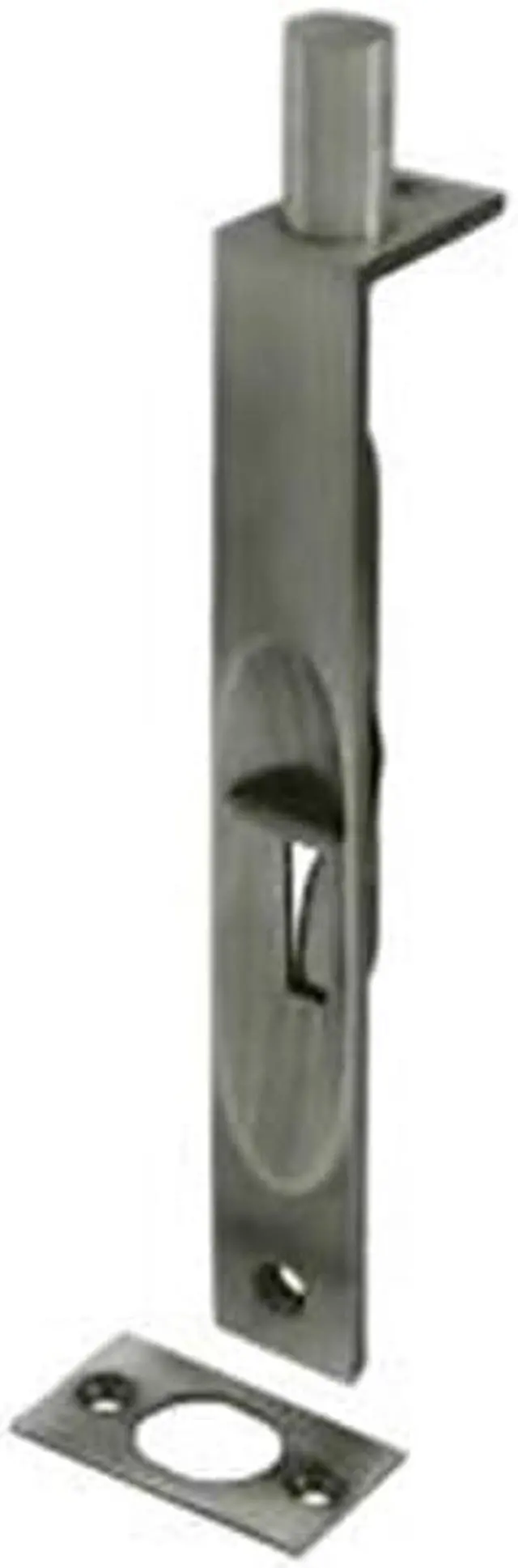 Main image of Deltana 6FBS15A 6 in. Heavy Duty Square Flush Bolt, Antique Nickel - Solid