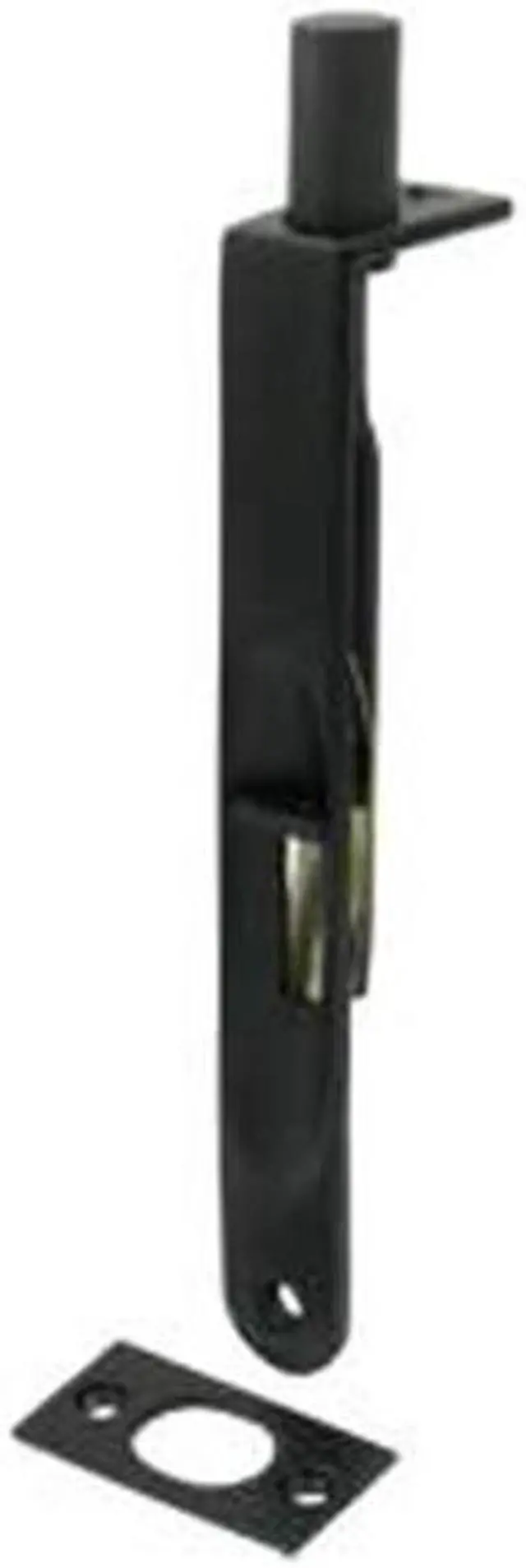 Main image of Deltana 6FBR19 6 in. Heavy Duty Flush Bolt Round, Black - Solid Brass