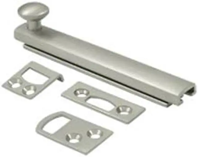Main image of Deltana 4SBCS15 4 in. Heavy Duty Surface Bolt with Concealed Screw, Satin Nickel - Solid