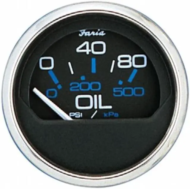 Alt view image 2 of 9 - FARIA BEEDE INSTRUMENTS 13702 Faria 2" Oil Pressure Gauge - 80 PSI - Chesapeake Black SS