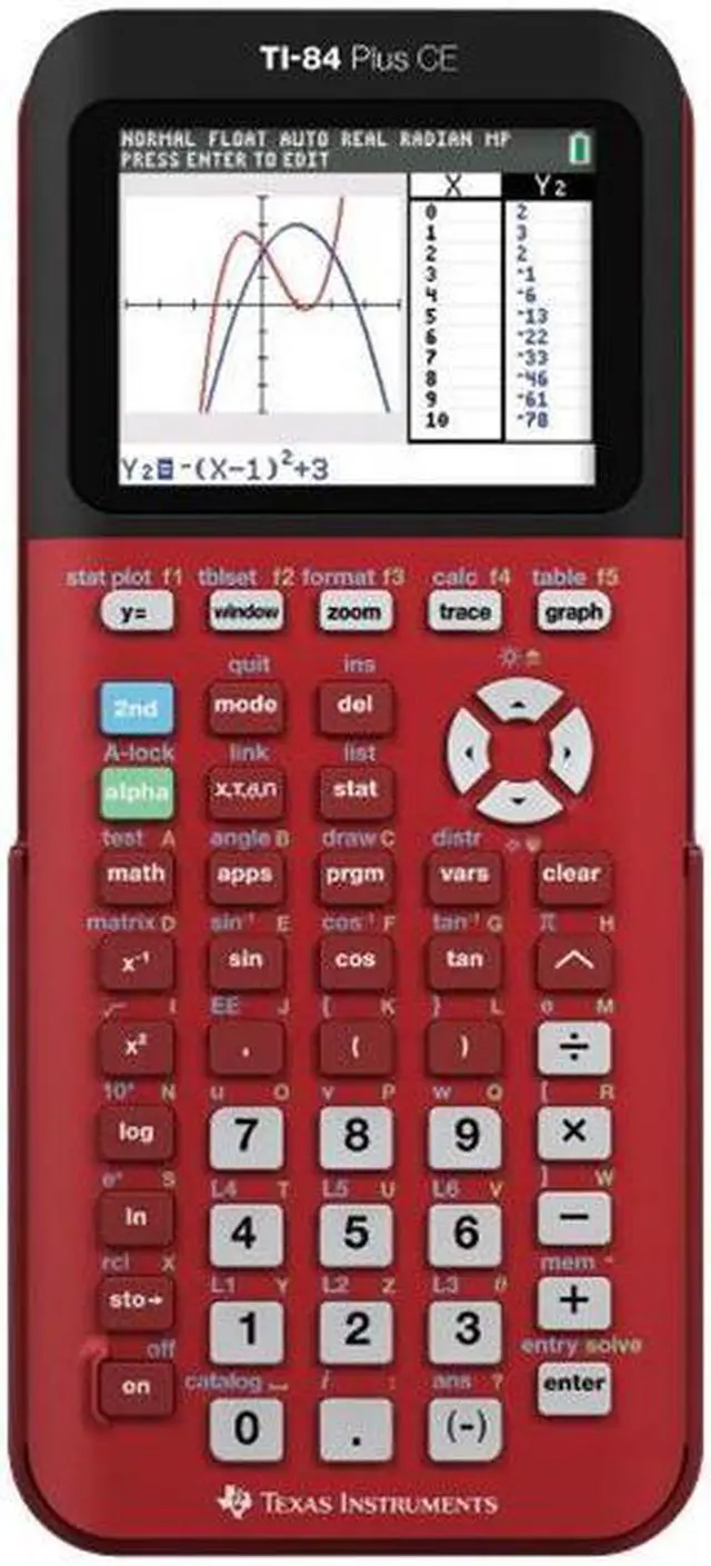 Alt view image 4 of 9 - Texas Instruments TI-84 Plus CE Graphing Calculator - Radical Red