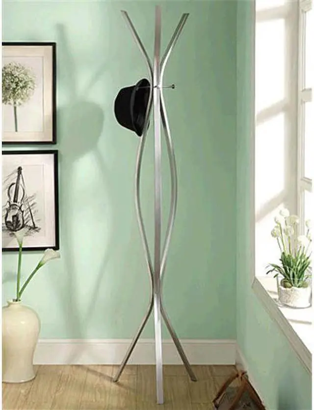 Main image of Monarch Specialties I 2015 Silver Metal Contemporary 72 in. Coat Rack