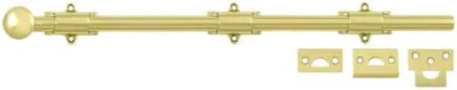 Main image of Deltana 18SB3 18 in. Heavy Duty Surface Bolt, Bright