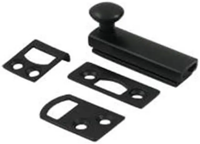 Main image of Deltana 2SBCS19 2 in. Heavy Duty Surface Bolt with Concealed Screw, Black - Solid