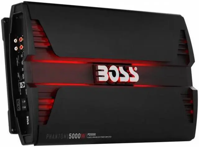 Alt view image 4 of 12 - Boss Audio PD5000 Phantom 5000W Monoblock D Car Audio LED Amplifier with Remote