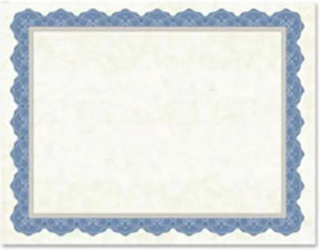 Alt view image 3 of 6 - Geographics Drama Blue Border Blank Certificates - 8.50" x 11" - Inkjet, Laser Compatible with Blue Border15 / Pack  GEO