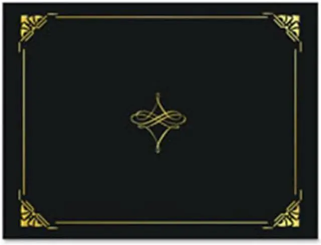 Alt view image 3 of 7 - Geographics Gold Foil Border Certificate Holder - Letter - 8 1/2" x 11" Sheet Size - Cordova, Gold - Recycled - 5 / Pack