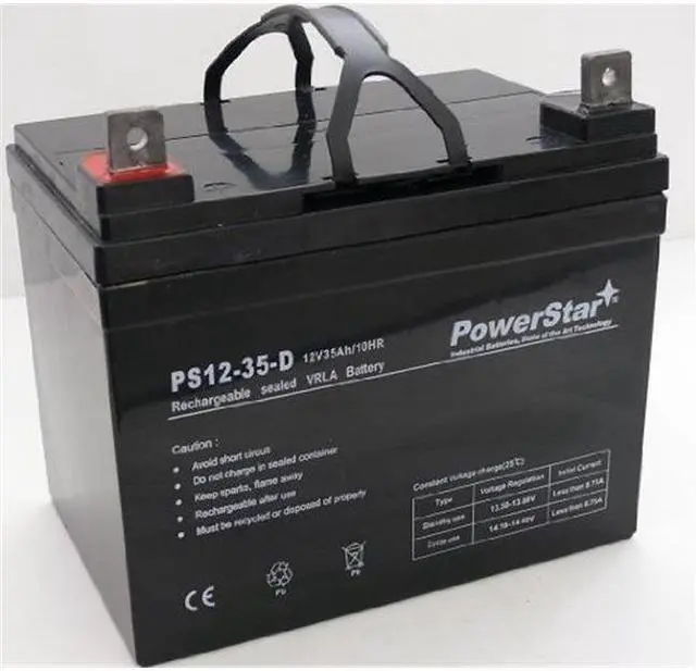 Alt view image 2 of 2 - 35AH 12VOLT DEEP-CYCLE SEALED LEAD ACID RECHARGEABLE BATTERY 35AMP HOUR 12V