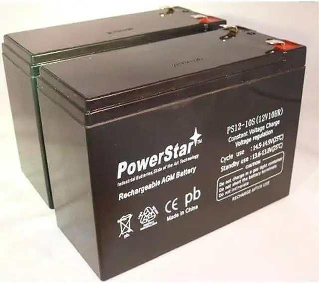 Alt view image 2 of 2 - 2 Pack - 12V 10Ah BATTERY FOR EZIP SCOOTER 4.0, 4.5, 400, 450, 500