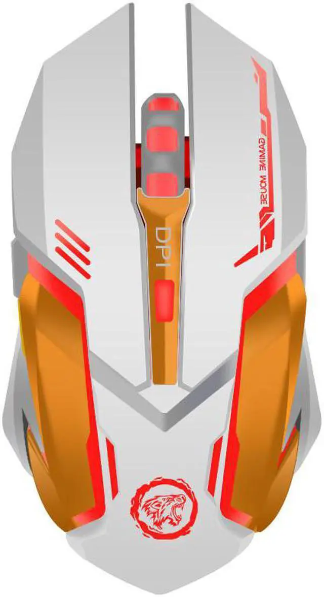 Alt view image 3 of 6 - Rechargeable Wireless Gaming Mouse 7-color Backlight Breath Comfort Gamer Mice for Computer Desktop Laptop NoteBook PC-white