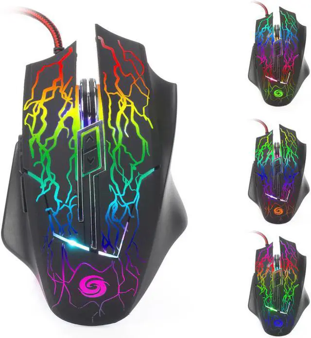 3200DPI LED Optical 6 Buttons 6D USB Wired Gaming Mouse Game Pro Gamer ...