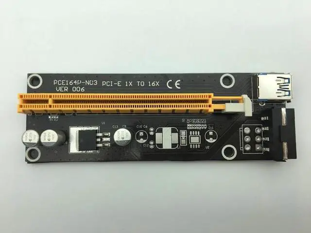 Alt view image 5 of 6 - Amify 60cm PCI-E Extender PCI Express Riser Card 1x to 16x USB 3.0 SATA to 4Pin Power Supply for Mining Bitcion Miner BTC Antminer